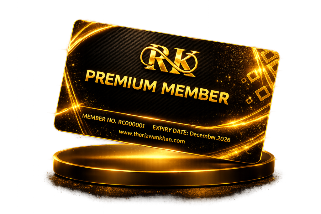 Rizwan Khan Premium Membership Card