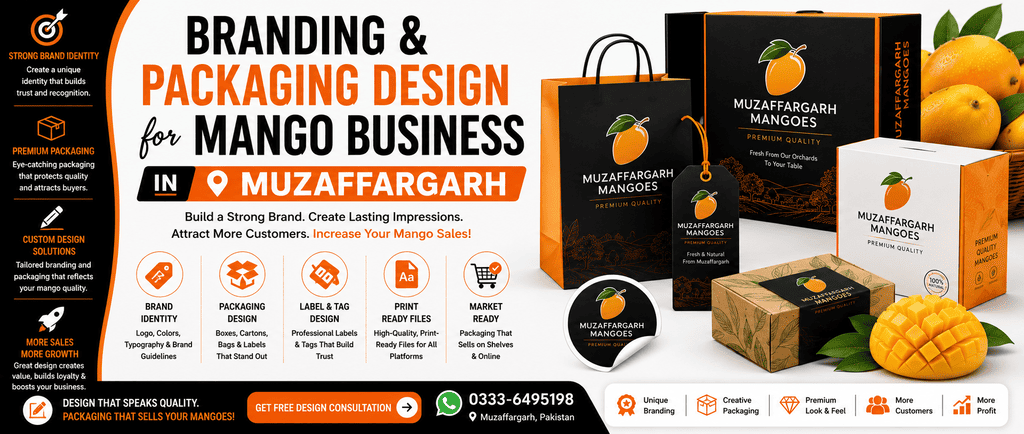 Branding and Packaging Design for Mango Business in Muzaffargarh