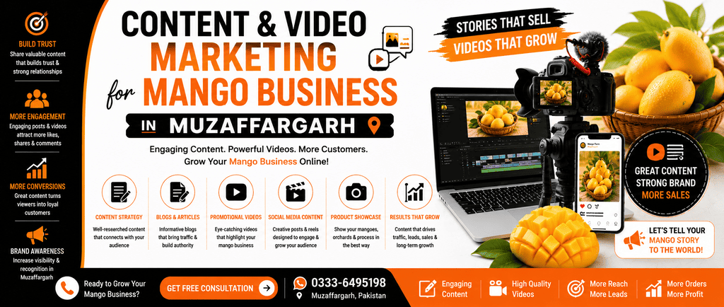 Content and Video Marketing for Mango Business in Muzaffargarh