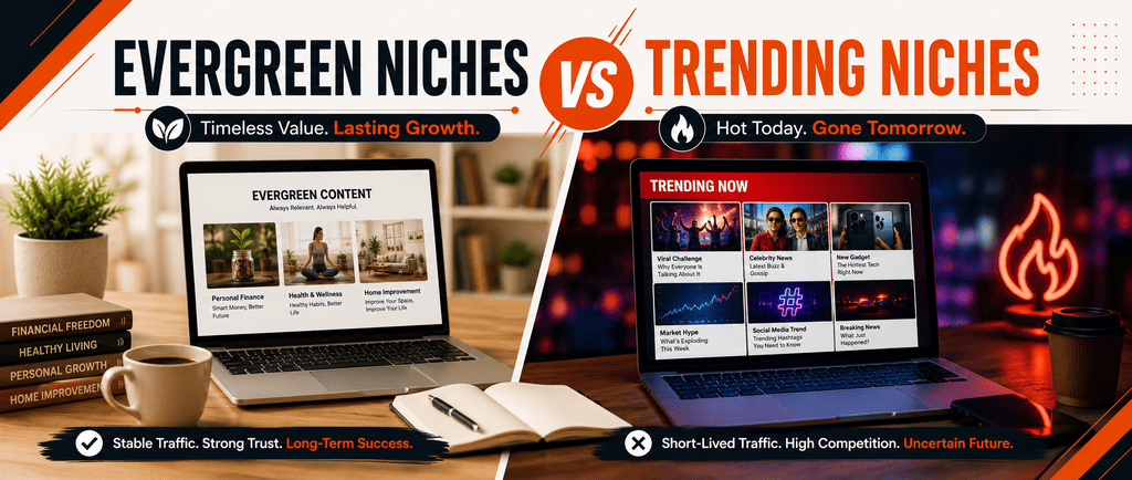 Evergreen Niches vs Trending Niches